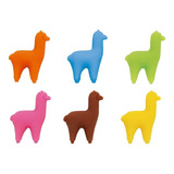 Kit De Marcadores De Copos Taças Lhama Silicone 6 Unidades