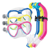 Kit De Mergulho Infantil Máscara Snorkel Seasub Bubble Kids