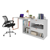 Kit De Mesa E Cadeira Estilo Industrial Moderno Escritório