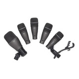 Kit De Microfones Bateria 5 Peças Samson Dk705 Chip Fixacao