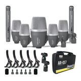 Kit De Microfones P/ Bateria Arcano Ar-gs7 Com 7 Mics