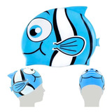 Kit De Natação Infantil Óculos + Touca Peixinho+ Protetores