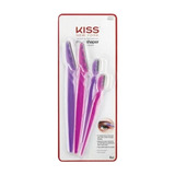 Kit De Navalhas Kiss New York - Para Rosto E Sobrancelha 4un