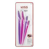 Kit De Navalhas Kiss New York - Para Rosto E Sobrancelha 4un