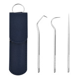 Kit De Palitos De Dente De Aço Inoxidável D 3 Unidades/conju
