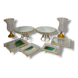 Kit De Pedraria 2 Vasos + 6 Bandeijas