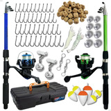 Kit De Pesca Completo Barato 2 Varas + Molinetes Acessórios 