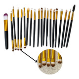 Kit De Pincéis De Maquiagem Profissional - 20 Peças