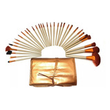 Kit De Pinceis Rosa De Maquiagem Profissional Macios