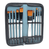 Kit De Pincéis Sinoart Hobby & Art 10 Unidades + Estojo