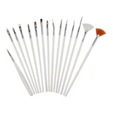 Kit De Pincel 15 Pincéis Unha Decorada Gel Acrigel