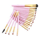 Kit De Pincel 20 Peças Maange Profissional Rosa Lançamento 