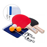 Kit De Ping Pong Tênis De Mesa Vollo 2 Raquetes 3 Bolas Rede