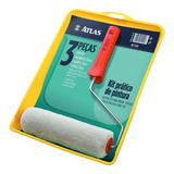 Kit De Pintura Atlas Rolo Anti Respingo Bandeja Garfo 1001