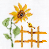 Kit De Ponto Cruz De Contagem Fácil Povitrulya Girassol - De