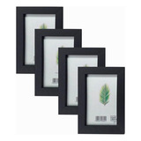Kit De Porta Retrato 10x15 Moldura Madeira C/ Vidro 4 Unid