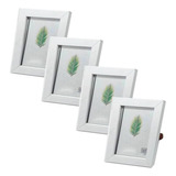 Kit De Porta Retrato 10x15 Moldura Madeira C/ Vidro 4 Unid