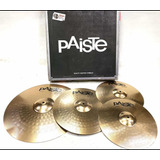 Kit De Pratos Paiste 201 Bronze 14/16/20 Novo E Original