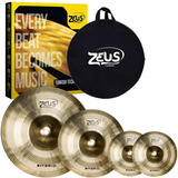 Kit De Pratos Zeus Hybrid Set C 14/16/20 Com Bag