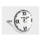 Kit De Puxadores De Cerâmica Clássico Relógio Branco (45mm)