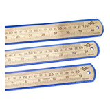 Kit De Réguas 30 Cm, 60 Cm E 1 Metro Aço Inox Brasfort
