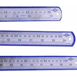 Kit De Réguas 30 Cm, 60 Cm E 1 Metro Aço Inox Brasfort