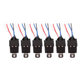 Kit De Relé Automotivo De 4 Pinos De 6 Peças Com Fusível 30a