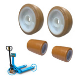 Kit De Rodas Nylon Paleteira Paletrans Tm 2000 Balança Pu