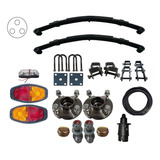 Kit De Suspensão Completo P/ Carretinha 400kg Elétrica Led