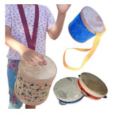 Kit De Tambor De Couro E Pandeiro Infantil