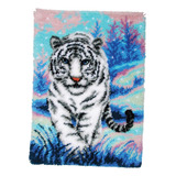 Kit De Tapete De Gancho De Trava Diy Tapete Tigre Branco