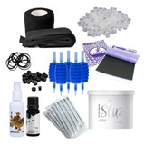 Kit De Tattoo Bicos Agulhas Transfer Vaselina Tinta Batoques