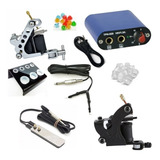 Kit De Tatuagem Tattoo Profissional H756, 2 Máquinas