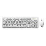 Kit De Teclado E Mouse Sem Fio Oex Tm410 Português Brasil De Cor Branco