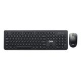 Kit De Teclado E Mouse Sem Fio Oex Tm410 Português Brasil De Cor Preto