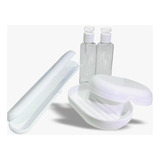 Kit De Viagem Prático Porta Escova Saboneteira Shamp E Cond Cor Branco Desenho Do Tecido Kit Viagem