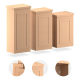 Kit Decoração Compacta Desmontável Trio De Cubo E Painel Mdf
