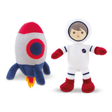 Kit Decoração Espacial Astronauta E Foguete