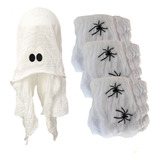 Kit Decoração Halloween Fantasma Teia De Aranha Envio Rápido