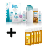 Kit Depilação Roll-on Bivolt Depil Bellla + 5 Cera Refil Mel