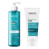 Kit Dercos Oil correction Purificante Shampoo condicionador