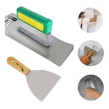 Kit Desempenadeira Espatula Lisa Inox Massa Corrida Original