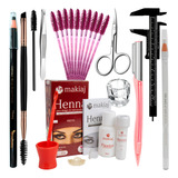Kit Design De Sobrancelha Completo Henna Makiaj Iniciante