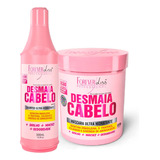 Kit Desmaia Cabelo Shampoo 500ml Máscara 950ml Forever Liss
