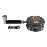 Kit Dichavador / Triturador Plastico Médio + Pipe De Metal D