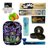 Kit Dichavador Bandeja De Metal Slick Pipe Seda Piteira