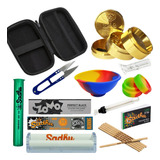Kit Dichavador Metal Case Mocó Tesoura Seda Zomo Cuia Brinde