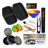 Kit Dichavador Metal Seda Zomo Cuia Case Moco Tesoura