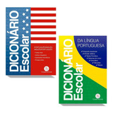 Kit Dicionário Escolar - Língua Portuguesa + Tradução Português - Inglês