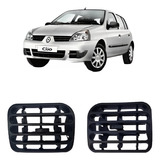 Kit Difusor De Ar Central Renault Clio 2000 2015 Cinza - Par